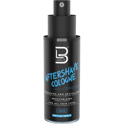 L3 Level 3 After Shave Spray Cologne Softens Skin Refreshes and Relieves Face and Skin Moisturizing Formula Aqua Small