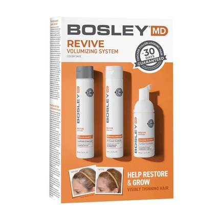 BosleyMD BosRevive Kit for Visible Hair Thinning Color Safe Starter Size 30 Days