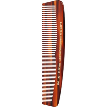 Baxter of California Beard Comb Men Pocket Size Handcrafted Swiss-Made Easy to Carry Crafted From Natural Tree Pulp Cellulose Pocket Comb