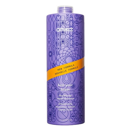 Amika Bust Your Brass Cool Blonde Repair Shampoo 33.8 Fl Oz