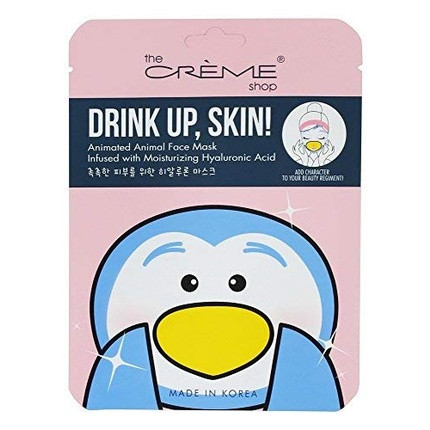 The Crème Shop Korean Skincare Beauty Full Facial Advanced Sheet Daily Natural Essence Soothing Penguin Face Sheet Mask