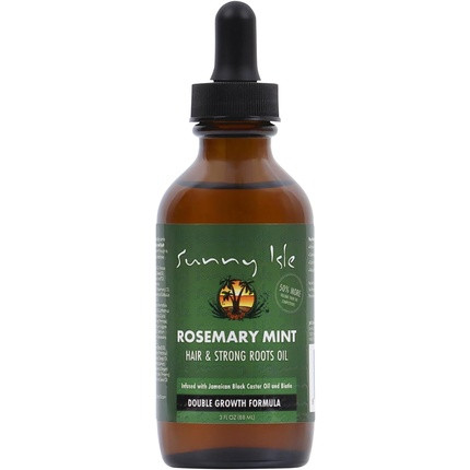 Sunny Isle Rosemary Mint Hair and Strong Roots Oil 3oz Infused with Biotin