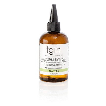 Tgin Tea Tree + Olive Oil Detoxifying Dry Itchy Hair and Scalp Serum - Natural