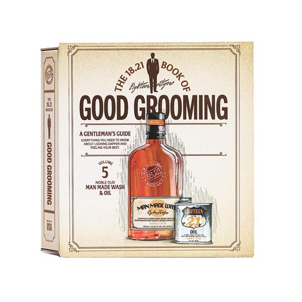 18.21 Man Made Men's Book of Good Grooming Gift Set Volume 5: Noble Oud + Oil