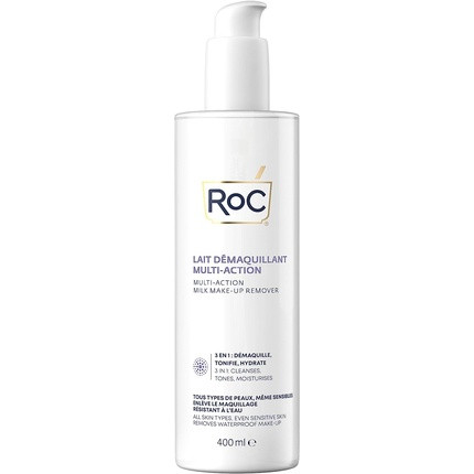 ROC 3-in-1 Milk Makeup Remover Cleanses Tones and Moisturizes 400ml