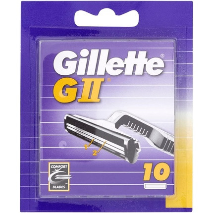 Gillette GII Double Men's Razor Blades 10 Replacement.