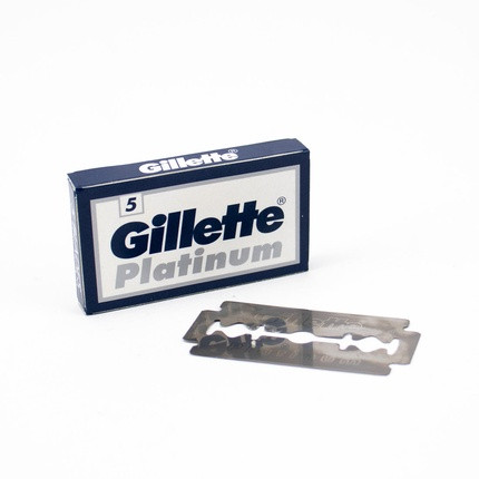 5 Gillette Platinum Double Edge Razor Blades (5 Count)