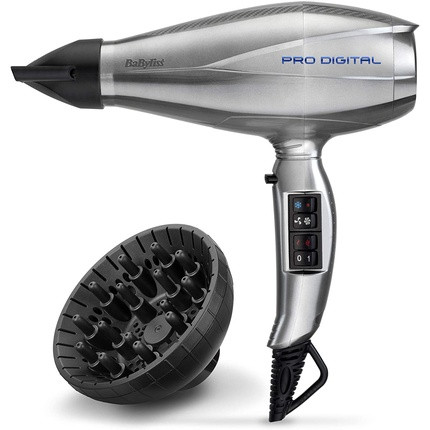 BaByliss Pro Digital 2200 Watt Professional Hair Dryer with Ion Technology and Ceramic Coating Made in Italy 6000E