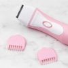 True Smooth by Babyliss 8772BU Bikini Trimmer with 2 Comb Guides Portable Wet/Dry Use Precision Trimming for Gentle Cutting Battery Operated Cordless Shaving Legs Underarms Bikini Line Pink/White