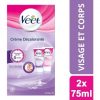 Veet Hair Lightening Cream for Face and Body 75ml - Pack of 2