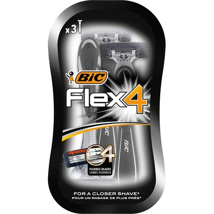 BIC Flex 4 Comfort Razor Set for Men 3 Blades