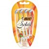 BIC Soleil Triple Blade Razors for Women with Easy Grip Handle and Lubricating Strips - Pack of 4