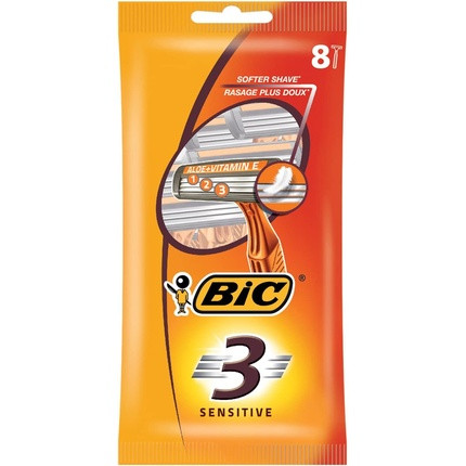 Bic 3 Sensitive Disposable Razors 8 pcs