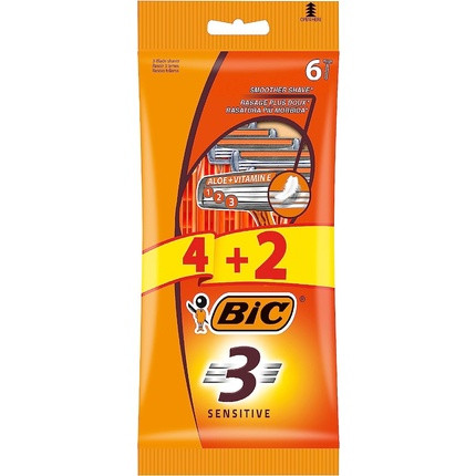 Bic Maq Af Sensitive 3H 100g - Pack of 4+2