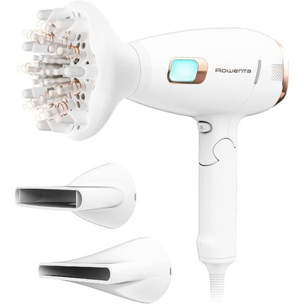 Rowenta CV9240 Ultimate Experience Massage Hair Dryer 2200W with Ion Booster and Revitalizing Scalp Massage White/Copper