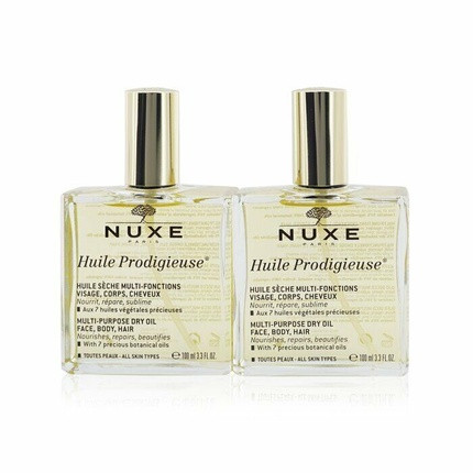 Travel with Nuxe Huile Prodigieuse Multi-Purpose Dry Oil Duo Set 2x 100ml/3.3oz