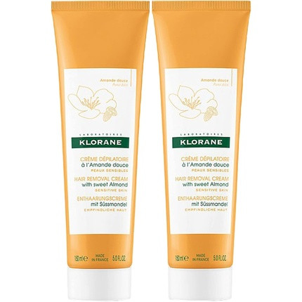 Klorane Hair Removal Cream with Sweet Almond 150ml - Pack of 2