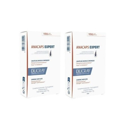 Ducray Anacaps Expert for Chronic Hair Loss 30 Capsules - Pack of 2