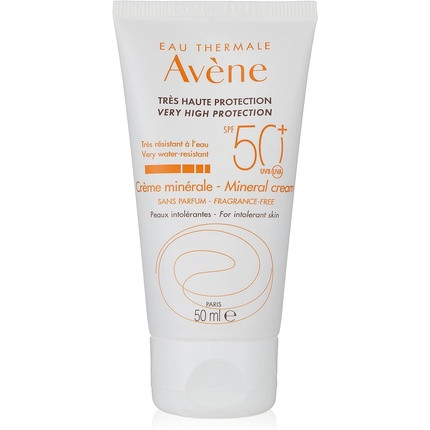 Avène Solar Cream Physical Screen SPF 50 for Intolerant Skin 50ml