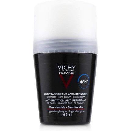 Vichy Homme 48h Deodorant Roll-On for Sensitive Skin 50ml