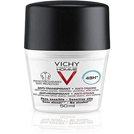 Vichy Homme 48H Antiperspirant Deodorant Anti-Mark Roll-On 50ml