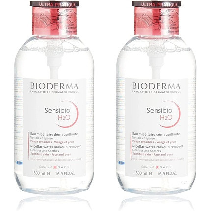 BIODERMA Sensibio H2O Micellar Water for Sensitive Skin 500ml - Pack of 2