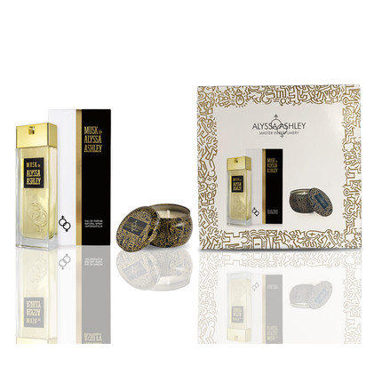 ALYSSA ASHLEY Musk Gift Set Eau Parfumée 50ml with Candle