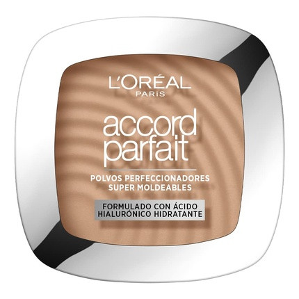 L'Oréal Paris Perfecting Fondant Powder enriched with Mineral Pigments and Hyaluronic Acid for all Skin Types Gold Tone 9g