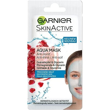 Garnier Skin Active face mask 8 ml. Aqua mask dry skin