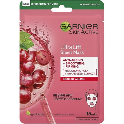 Garnier Ultralift Anti Ageing Radiance Boosting Face Sheet Mask 28g