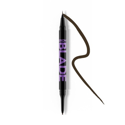 Urban Decay Brow Blade 2-in-1 Microblading Eyebrow Pen Waterproof Pencil Smudge-proof Transfer-resistant Fine Tip Thin Hair-Like Strokes Natural Fuller Brows Dark Drapes Dark Brown