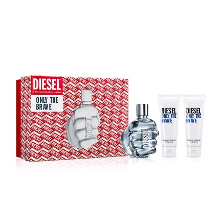 Diesel Only the Brave Men's Fragrance Gift Set 4.2 Fl Oz Eau de Toilette + 2x 2.5 Fl Oz Shower Gel - Pack of 3