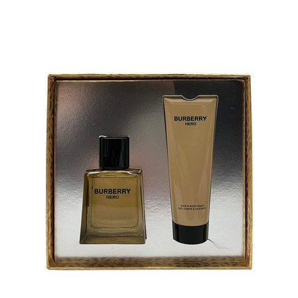 Burberry Hero Gift Set For Men Eau De Toilette Perfume 50ml + Body And Hair Shower Gel 75ml