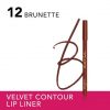 Bourjois Velvet Contour Lipstick 12 Brunette Creamy Texture Precise Application with Shea Butter and Grape Seed Oil Long Lasting up to 8 Hours No Smudging 1.14g