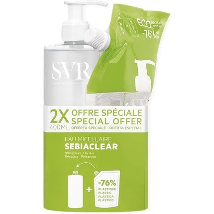 SVR Sebiaclear Micellar Water 400ml + Eco Refill Pack 400ml