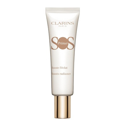 Clarins SOS Makeup Primer White Color Correcting 24H Hydration Hydrating Primer Blurs Imperfections Boosts Radiance and Preps Skin All Skin Types 1.0 Ounce