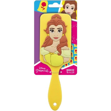 Disney Princesses Beautiful 3D Silicone Hair Brush for All Hair Types Yellow