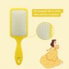 Disney Princesses Beautiful 3D Silicone Hair Brush for All Hair Types Yellow