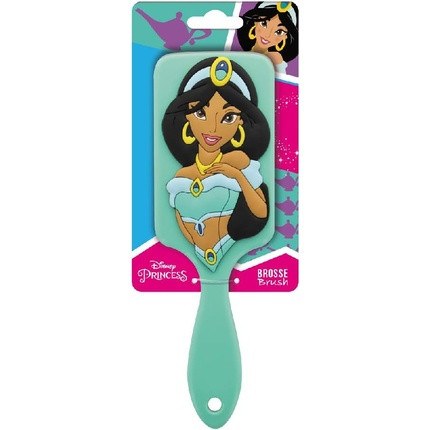 Disney Princesses 3D Jasmine Silicone Hair Brush for All Hair Types Green