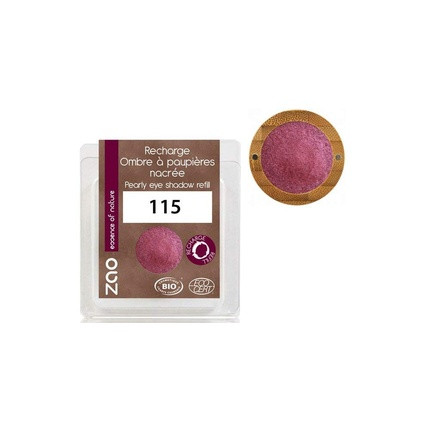 Zao Refill Pearly Eyeshadow 115 Ruby Red Wine Shimmer