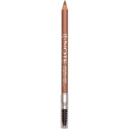 NOTE COSMETIQUE Natural Look Eyebrow 2 in 1 Eyebrow Pencil with Spoolie Brush Waterproof Double-Sided Wooden Pencil Beige