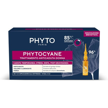 Phyto Phytocyane Optimal Treatment for Temporary Female Hair Loss 12 Vials of 5ml