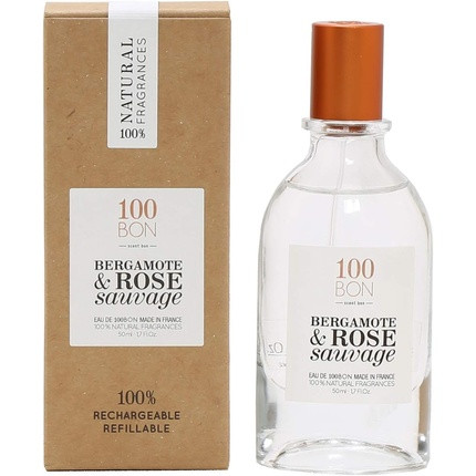 100bon Bergamot & Wild Rose EDP Cologne 50ml - Elegant Floral Scent with Natural Ingredients