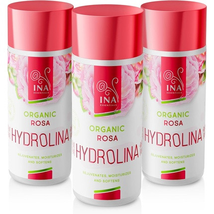 InaEssentials Organic Rose Water Hydrolina Moisturizing Toner for Dry Skin for Face and Body Skin Care Hydrolat Rosa Damascena