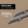 PARSA Men Hair and Beard Razor 2 Piece Set Folding Razor Made of Japanese Stainless Steel Barber Razor for Beard Trimming