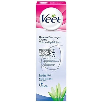 Veet Hair Removal Cream for Sensitive Skin with Aloe Vera and Vitamin E 100ml