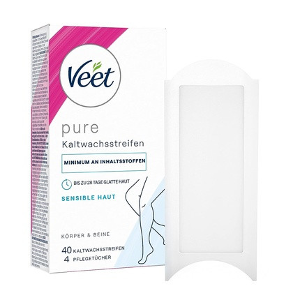 Veet Cold Wax Strips with Easy-Gelwax Technology for Sensitive Skin