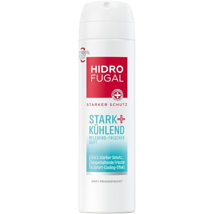 Hidrofugal STARK + KÜHLEND Spray Strong Antiperspirant Protection with Instant Cooling Effect and Aloe Vera Deodorant Spray without Ethyl Alcohol for Long-Lasting Freshness 150ml