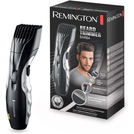 Remington Men's Beard Trimmer Set MB320C with Ceramic Coated Blades and 9 Length Settings - Black