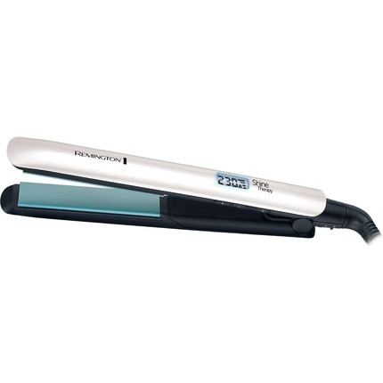 Remington Shine Therapy Hair Straightener S8500 with High-Quality Ceramic Coating Enriched with Micro-Particles for More Shine - Moroccan Argan Oil and Vitamin E - LCD Display, 150-230°C